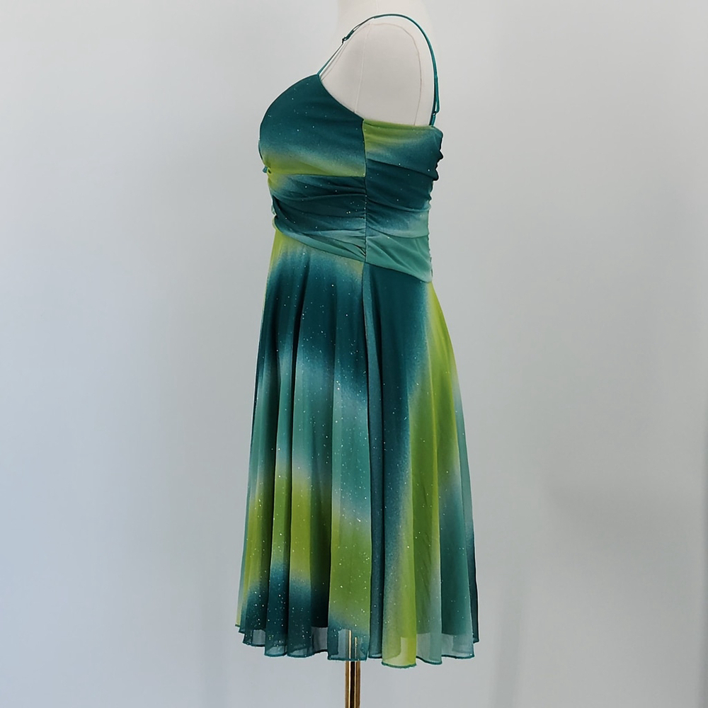 Green Ombre Spaghetti Strap Dress - Picture 3 of 10